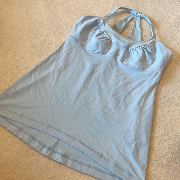 Lululemon Scoop Me Up Tank Caspian Blue / Mini Squiggle Emboss Caspian Blue s 10 - Picture 2 of 9